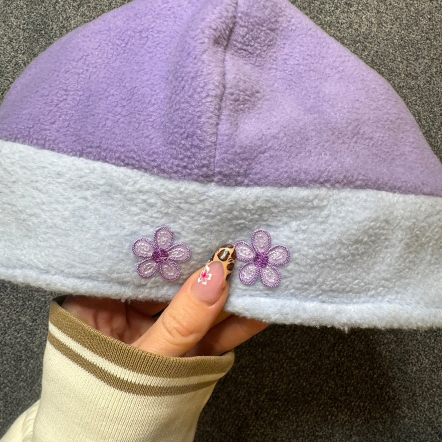 Y2K flower fleece hat