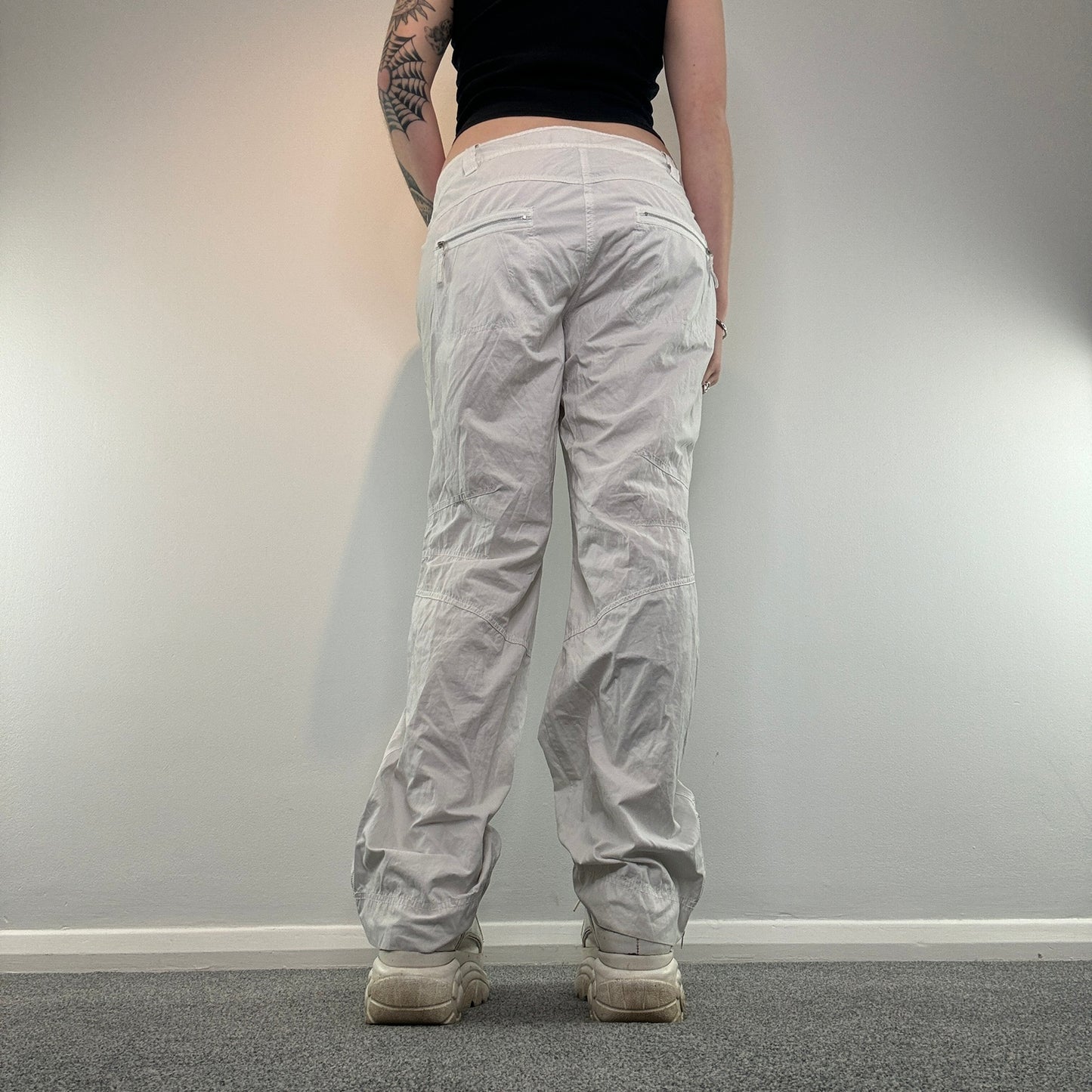 Y2K baggy cargo zip trousers