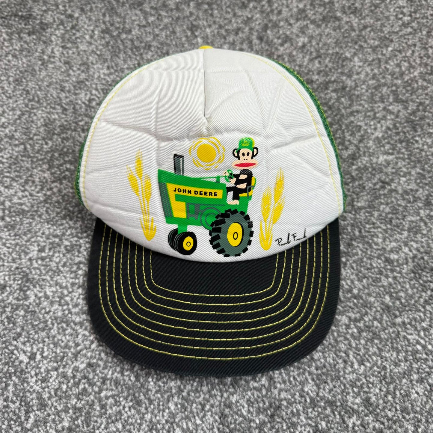 Y2K vintage Paul Frank John Deere trucker hat cap 2004 tractor