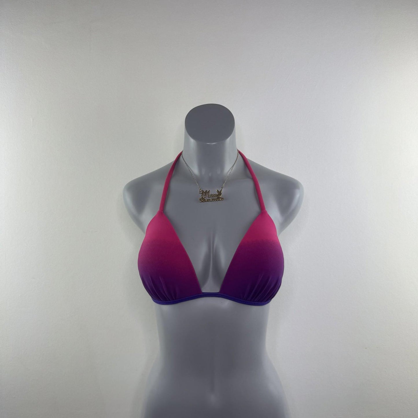 Y2K vintage slight push up halter neck swimwear top