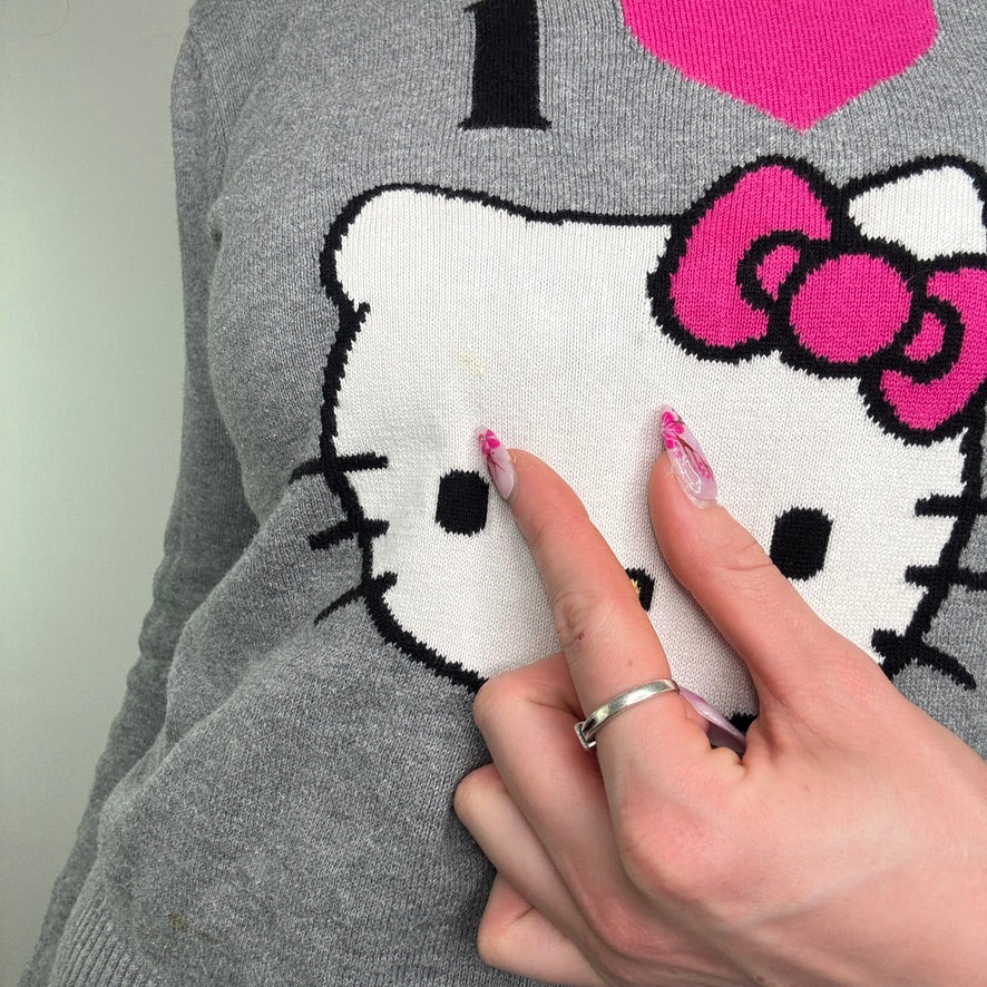 Y2K vintage Hello Kitty fine knit jumper