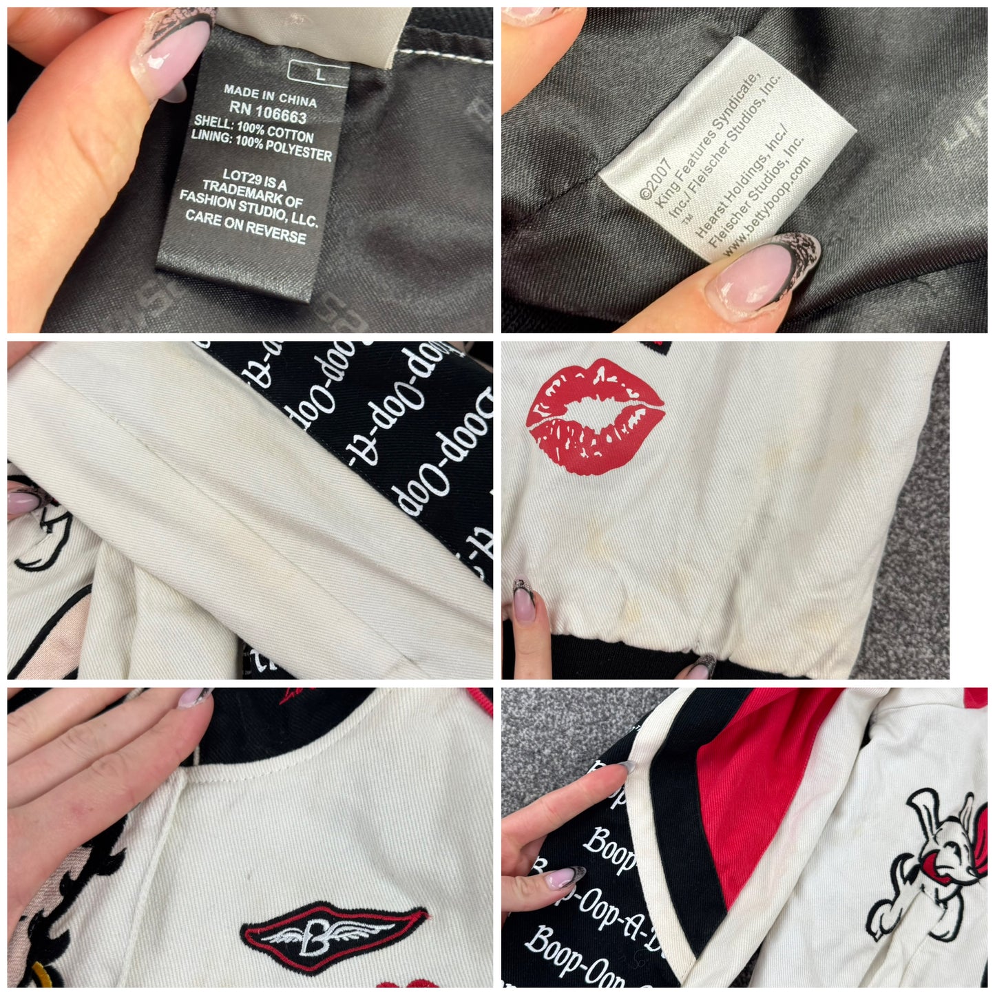 Y2K vintage Lot29 Betty Boop racer moto denim jacket