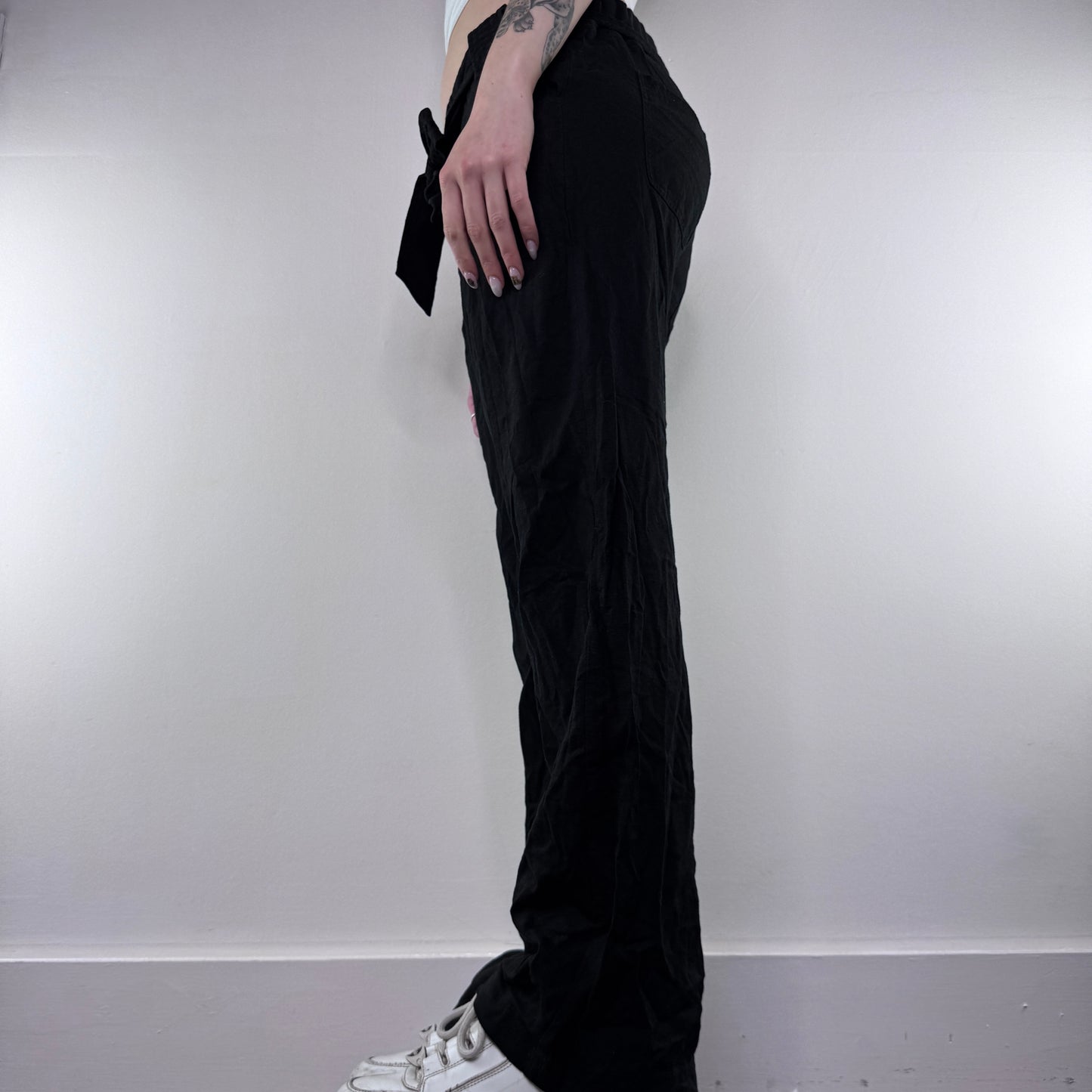 Y2K vintage lightweight linen baggy trousers