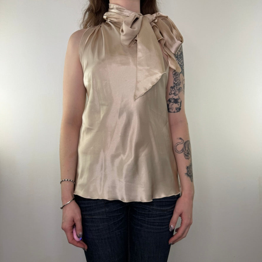 Y2K vintage Morgan De Toi halter neck floaty top