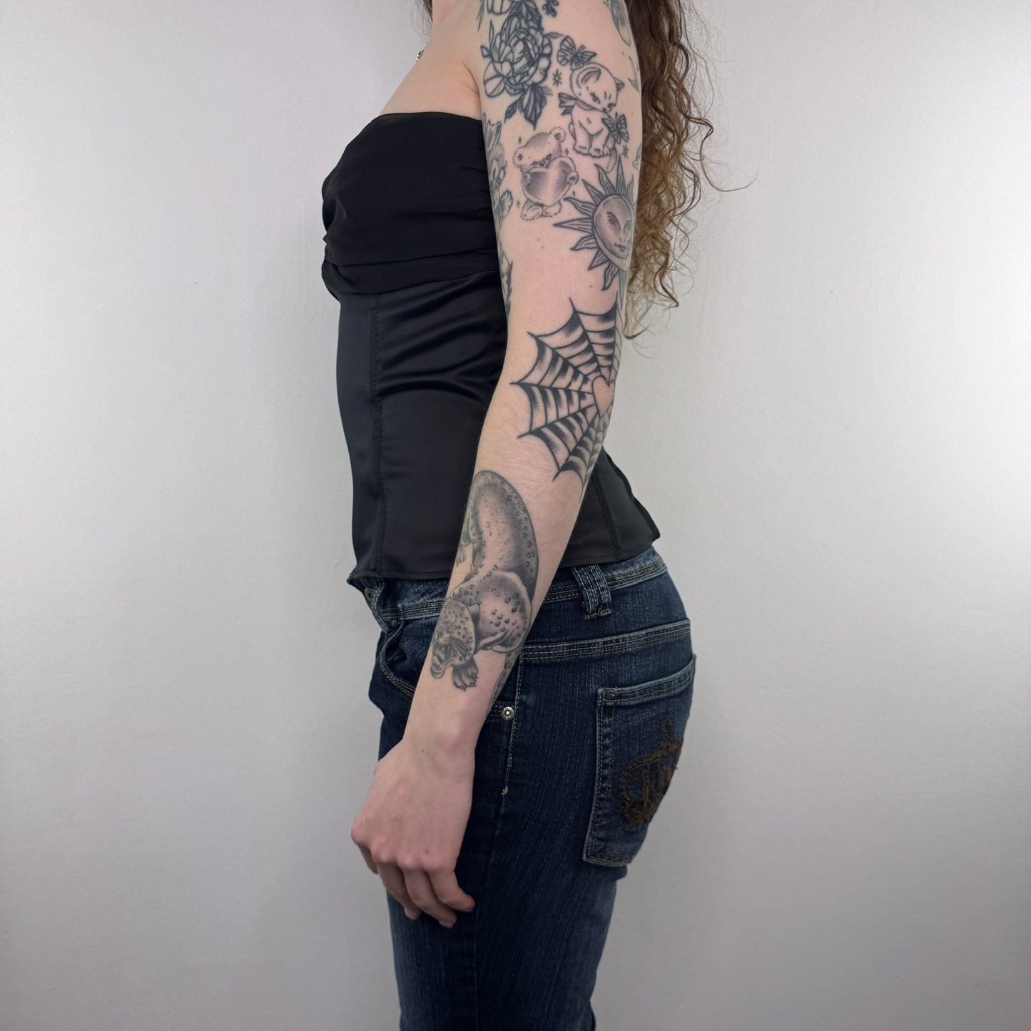 Y2K vintage strapless boned bustier top