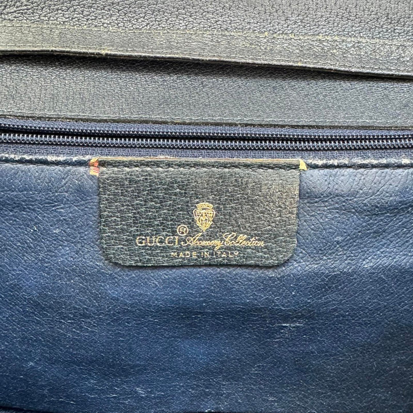 Vintage Gucci Ophidia canvas crossbody bag monogram navy blue cream clutch