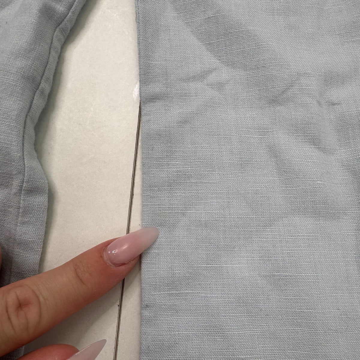Y2K vintage tailored bootcut trousers dress pants formal office baby blue linen