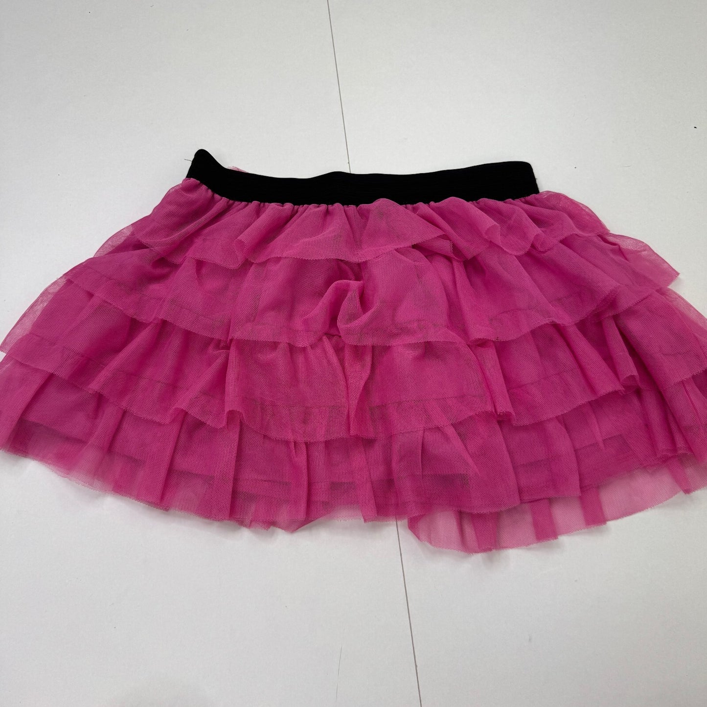 Y2K vintage mini skirt mesh tutu frilly rara tiered pink black ruffle