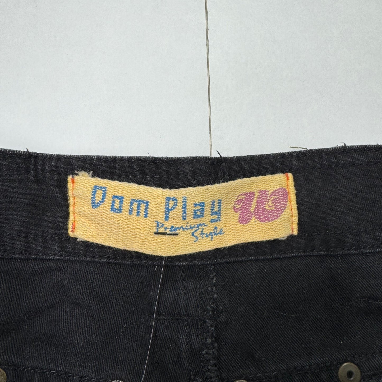 Y2K vintage cargo trousers pants utility baggy pockets studs grommet black