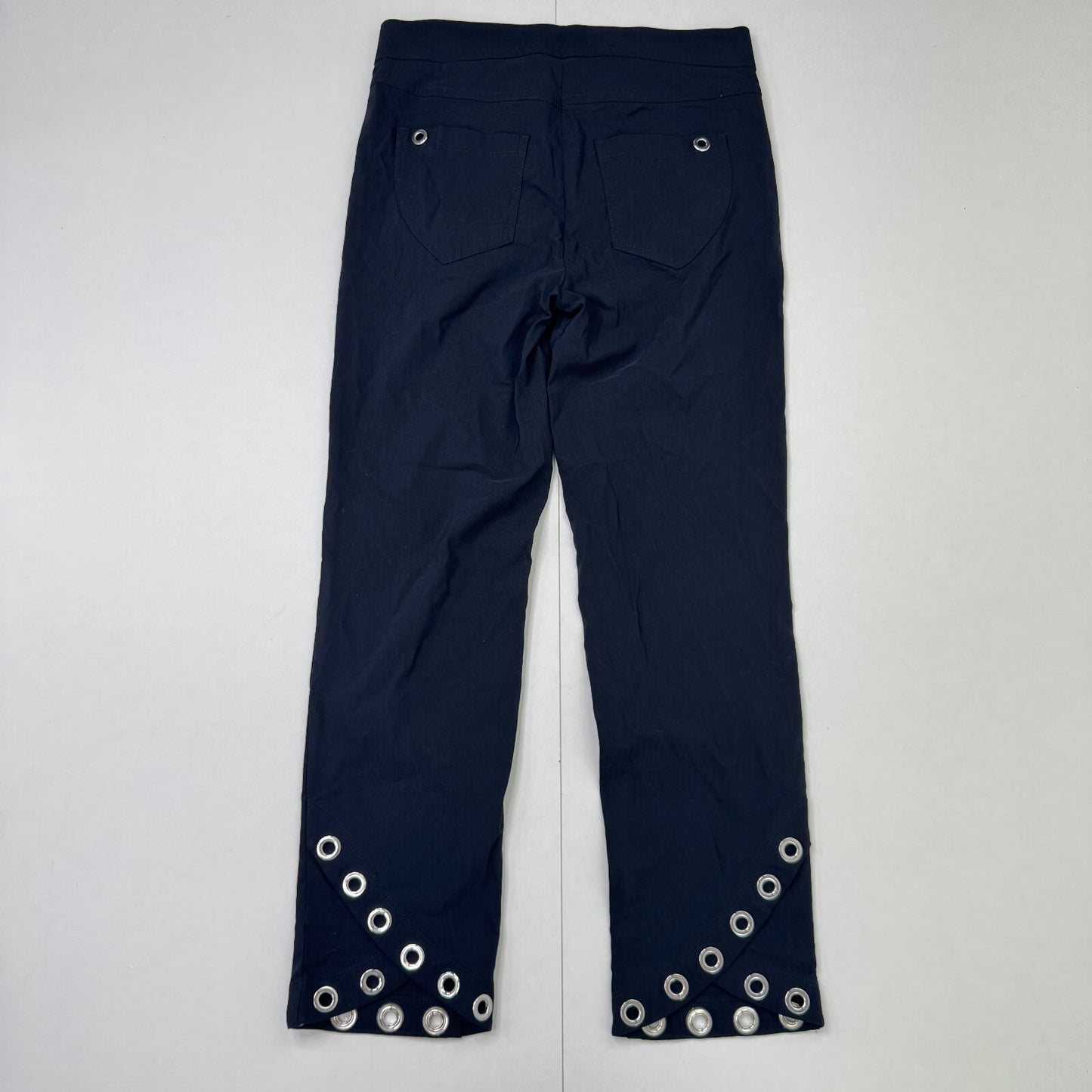 Y2K vintage capri trousers cropped grommet fitted stretchy