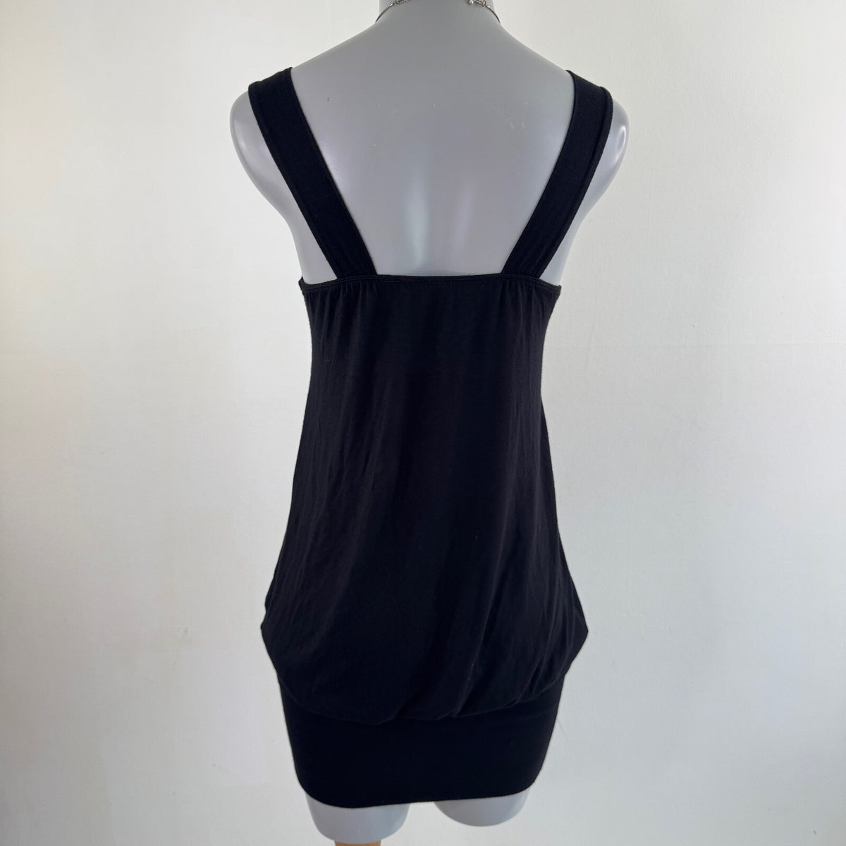 Y2K vintage mini dress peplum slouchy boho sequin beaded ruched clubbing black