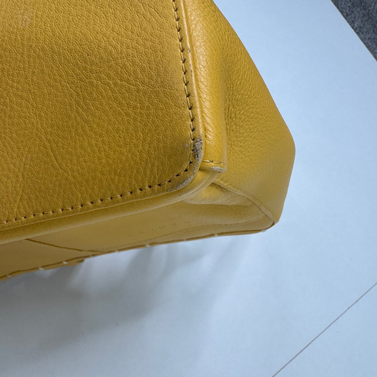 Radley Mustard Yellow Genuine Leather Embroidered Detail Handbag Shoulder Bag