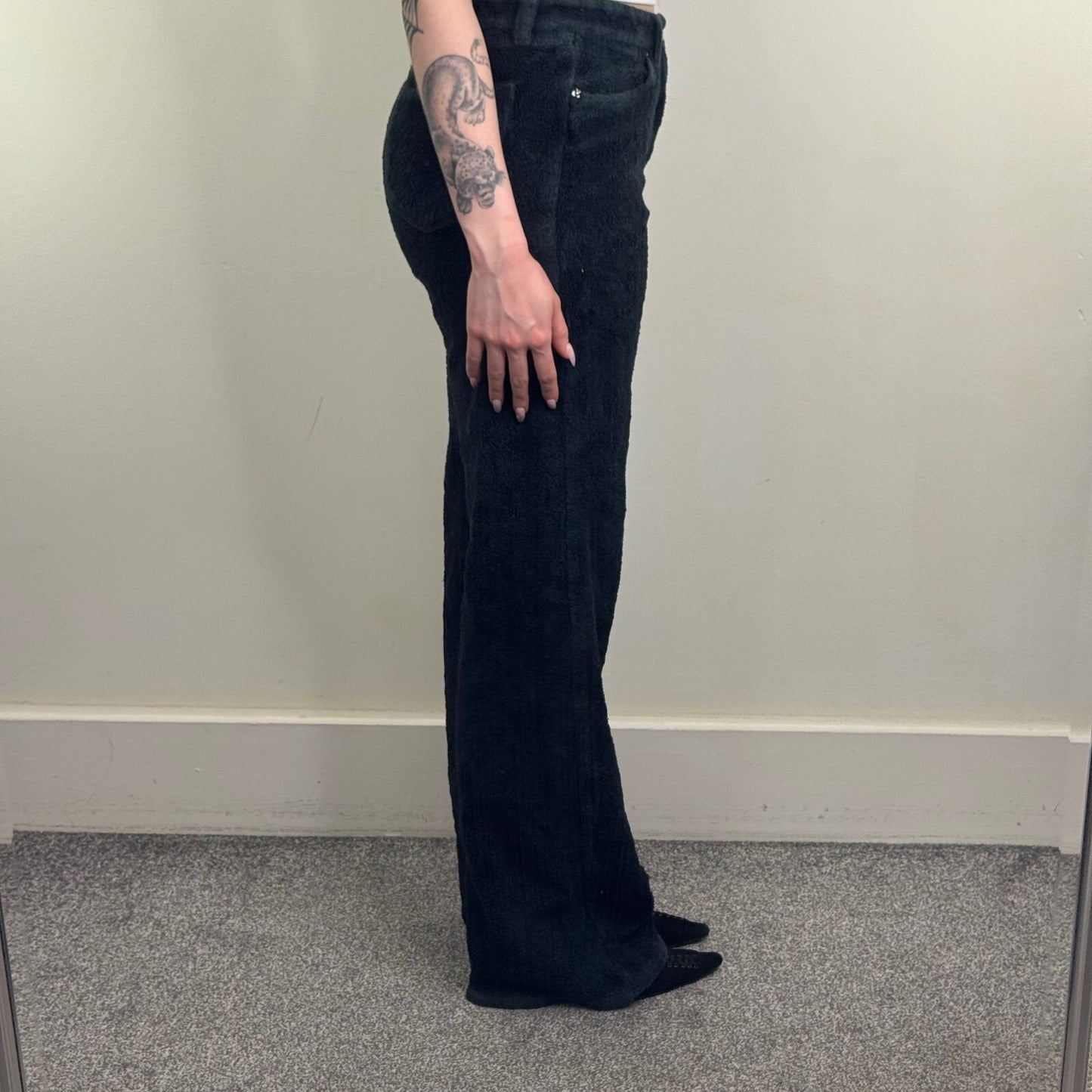 Vintage Dolce & Gabbana trousers fleece teddy straight leg baggy fluffy