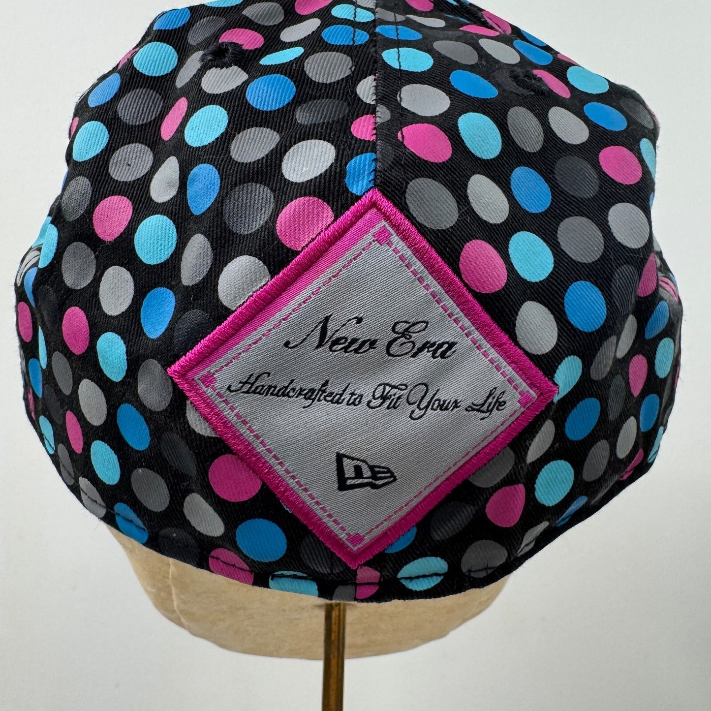 Y2K vintage New Era 59FIFTY “Sample” Fitted Rare Polka Dot Cap Hat Size 7 1/4