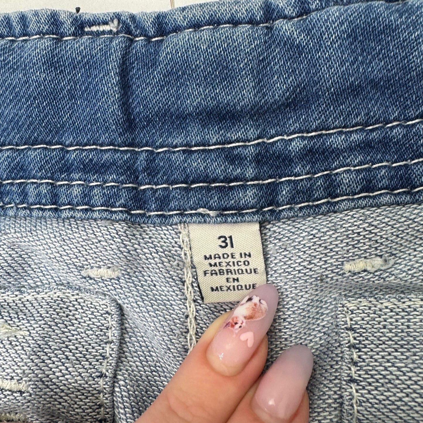 Y2K vintage True Religion denim joggers tracksuit bottoms drawstring light blue