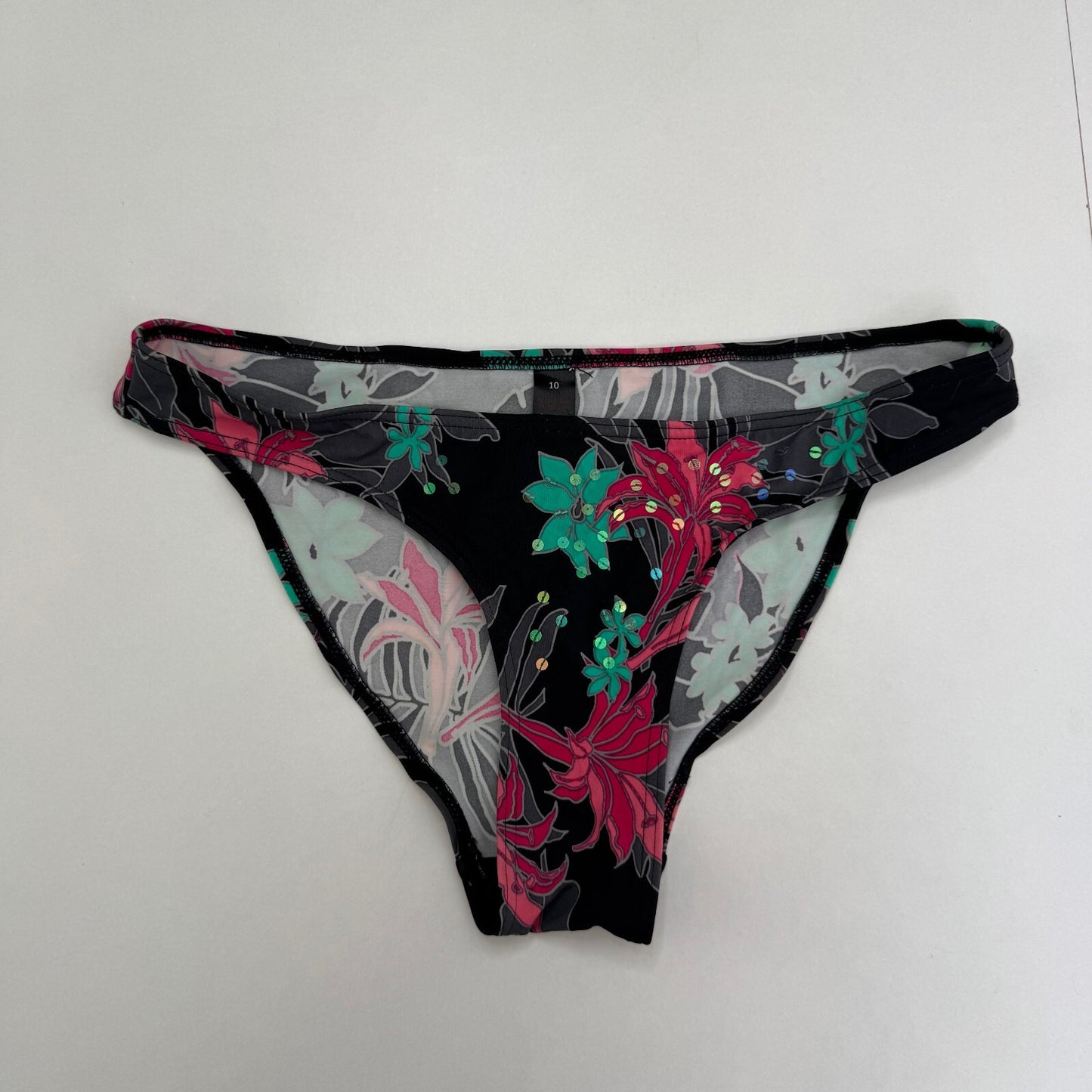Y2K vintage bikini bottoms floral sequin