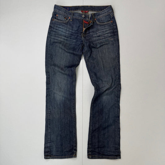 Y2K vintage Lucky Brand straight leg denim jeans dark faded denim wash you