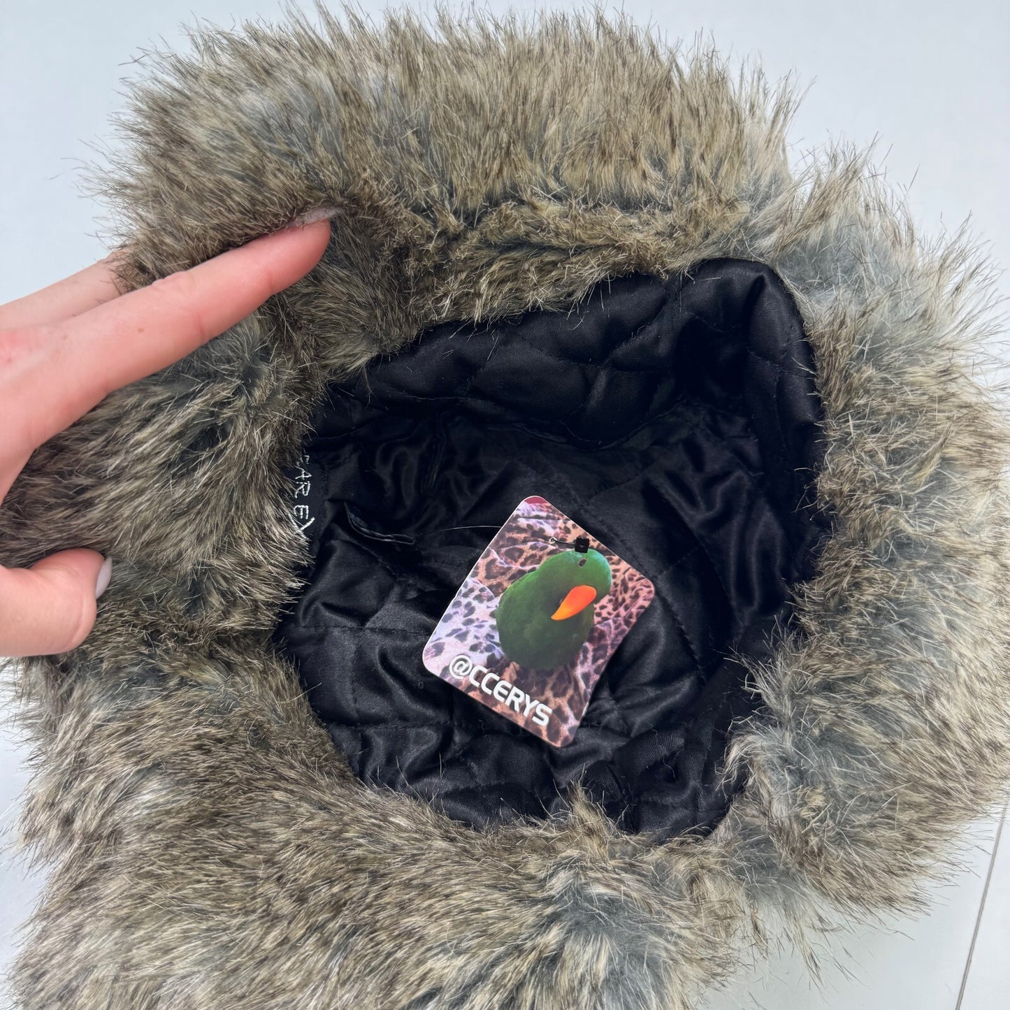 Y2K vintage trapper faux fur hat dark brown unisex
