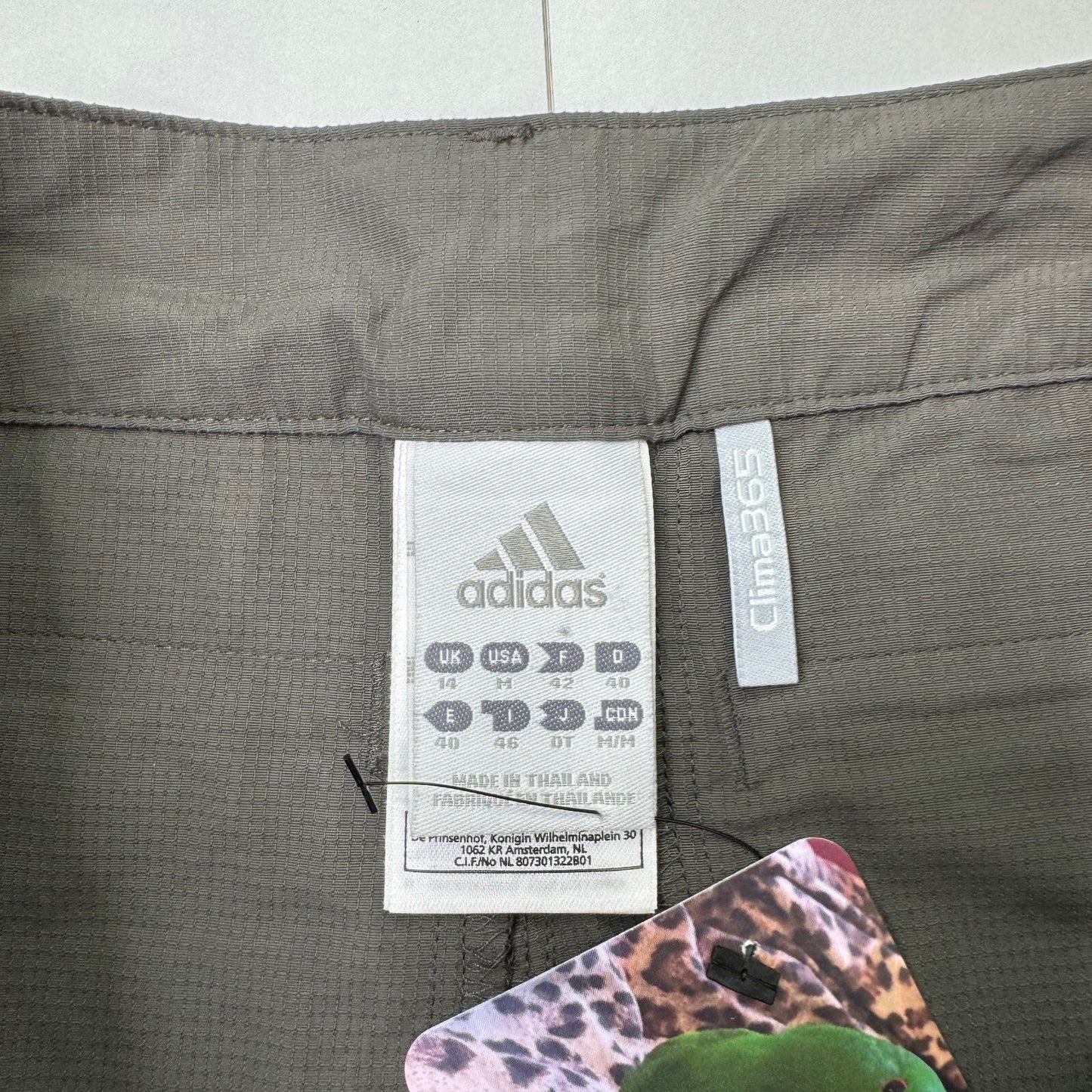 Y2K vintage Adidas capri joggers tracksuit bottoms utility khaki cropped