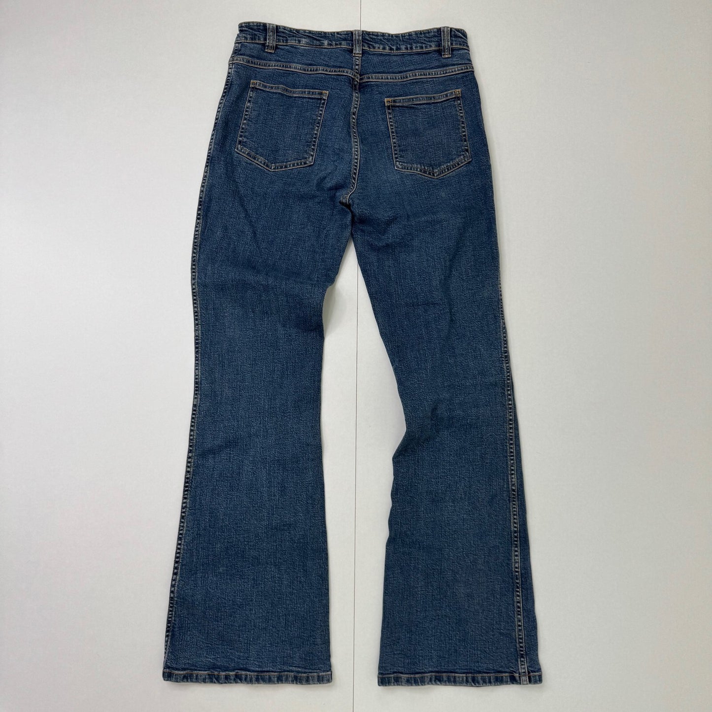 Y2K vintage bootcut denim jeans mid rise embroidered beaded sequin boho