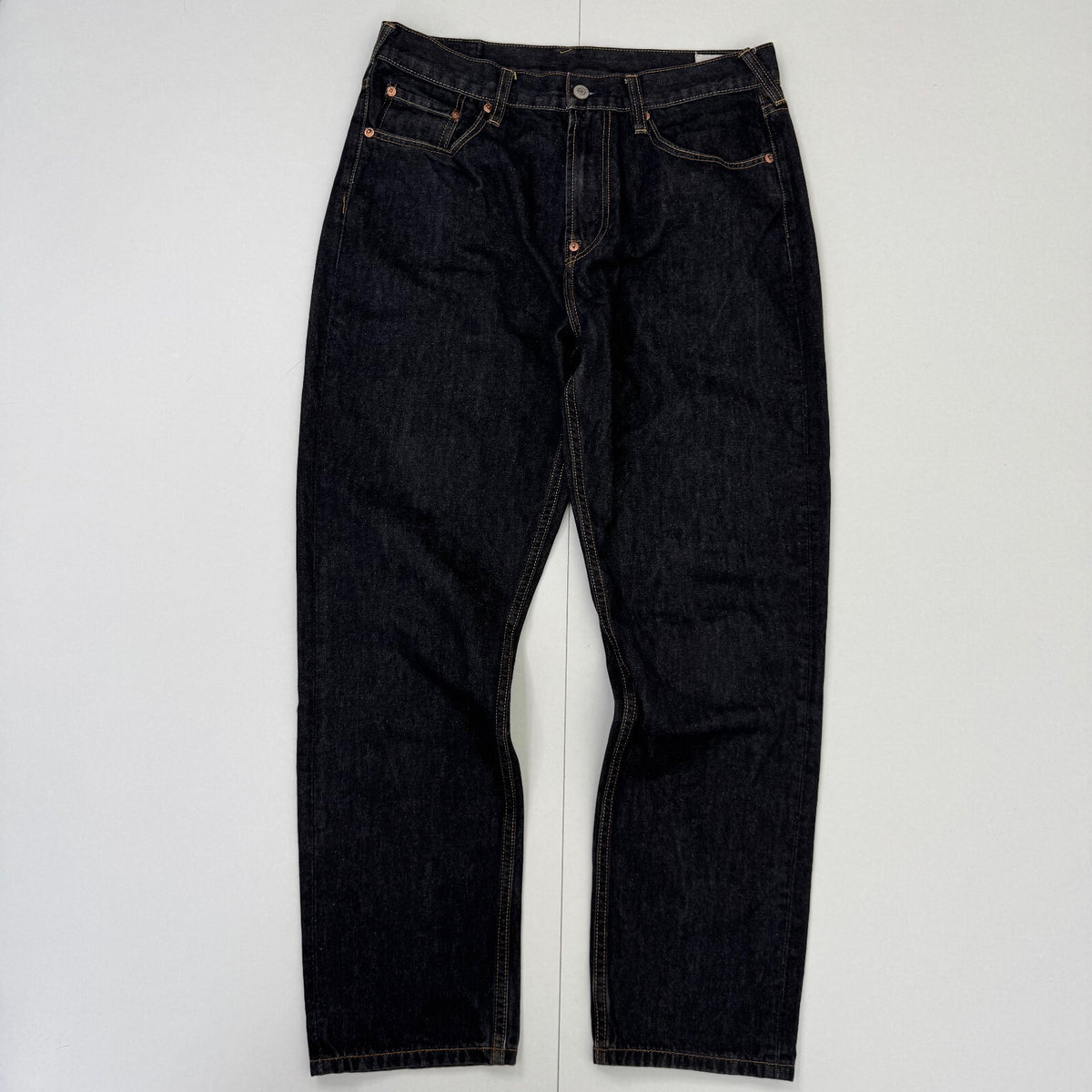 Y2K Vintage Evisu White Daicock Kamon Selvedge Jeans Dark Indigo Denim