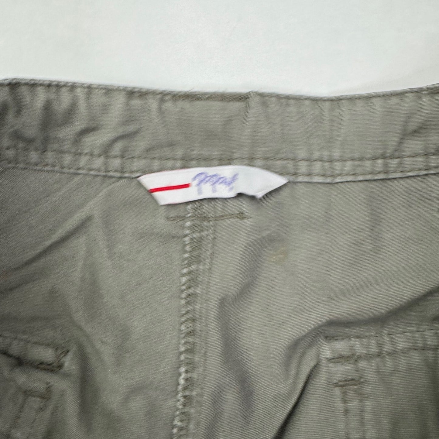 Y2K vintage capri trousers cropped embroidered sequin khaki cargo