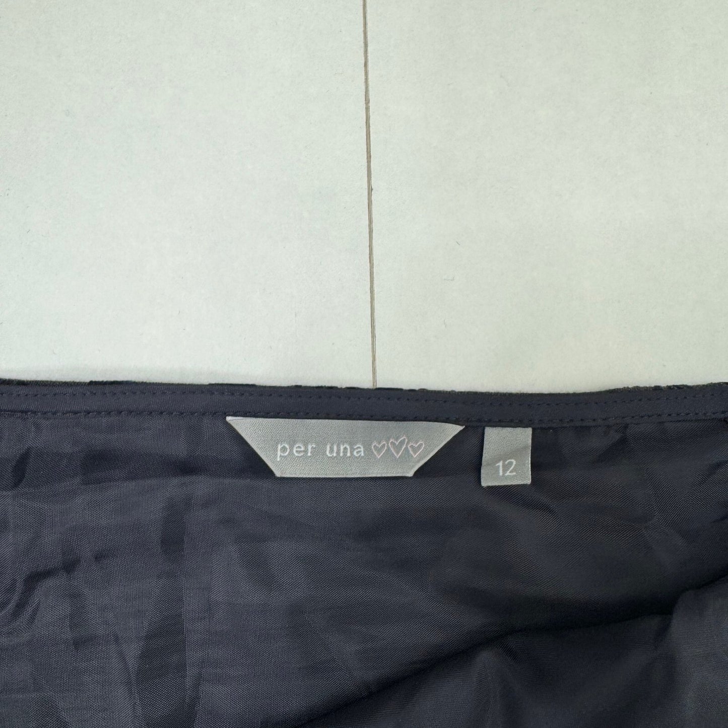 Y2K vintage Per Una midi skirt fishtail fitted navy tartan check print velvet