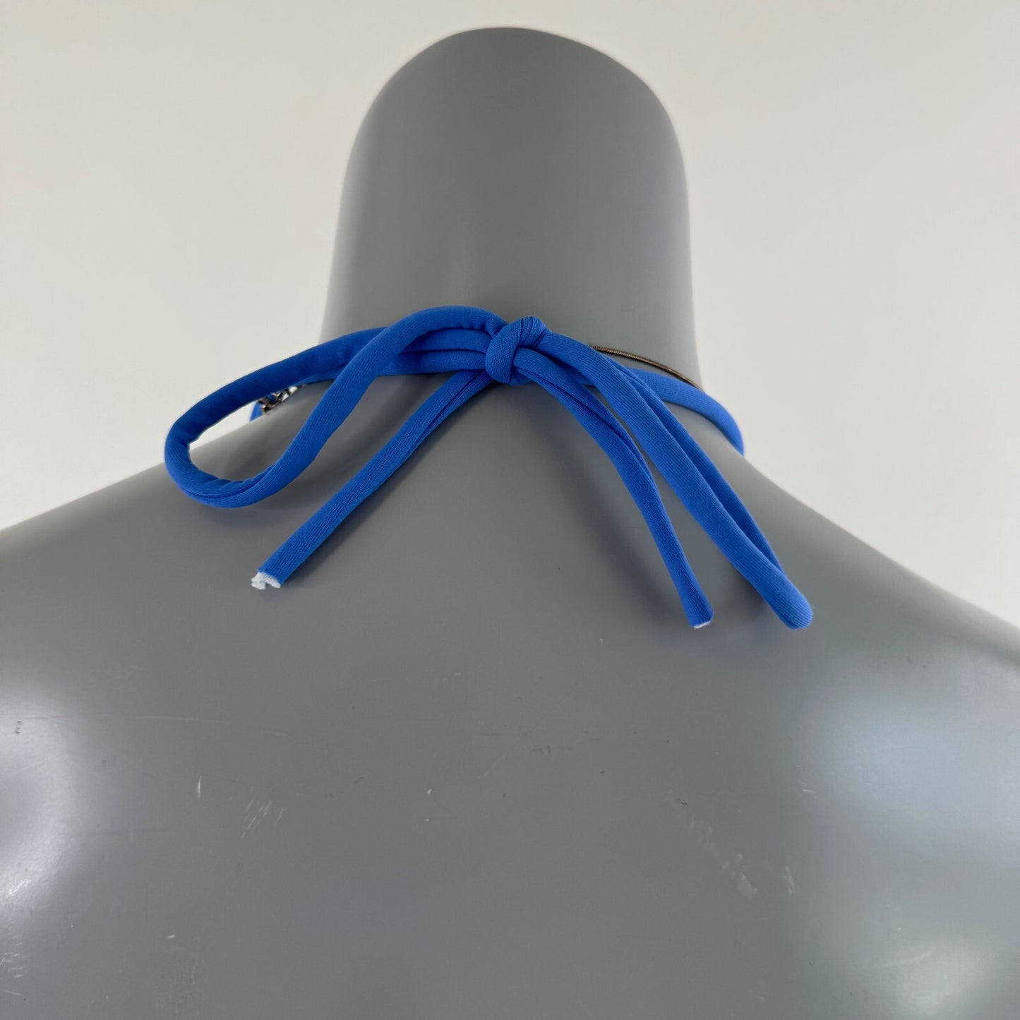 Y2K vintage bikini top union jack rhinestone pink blue halter neck tie