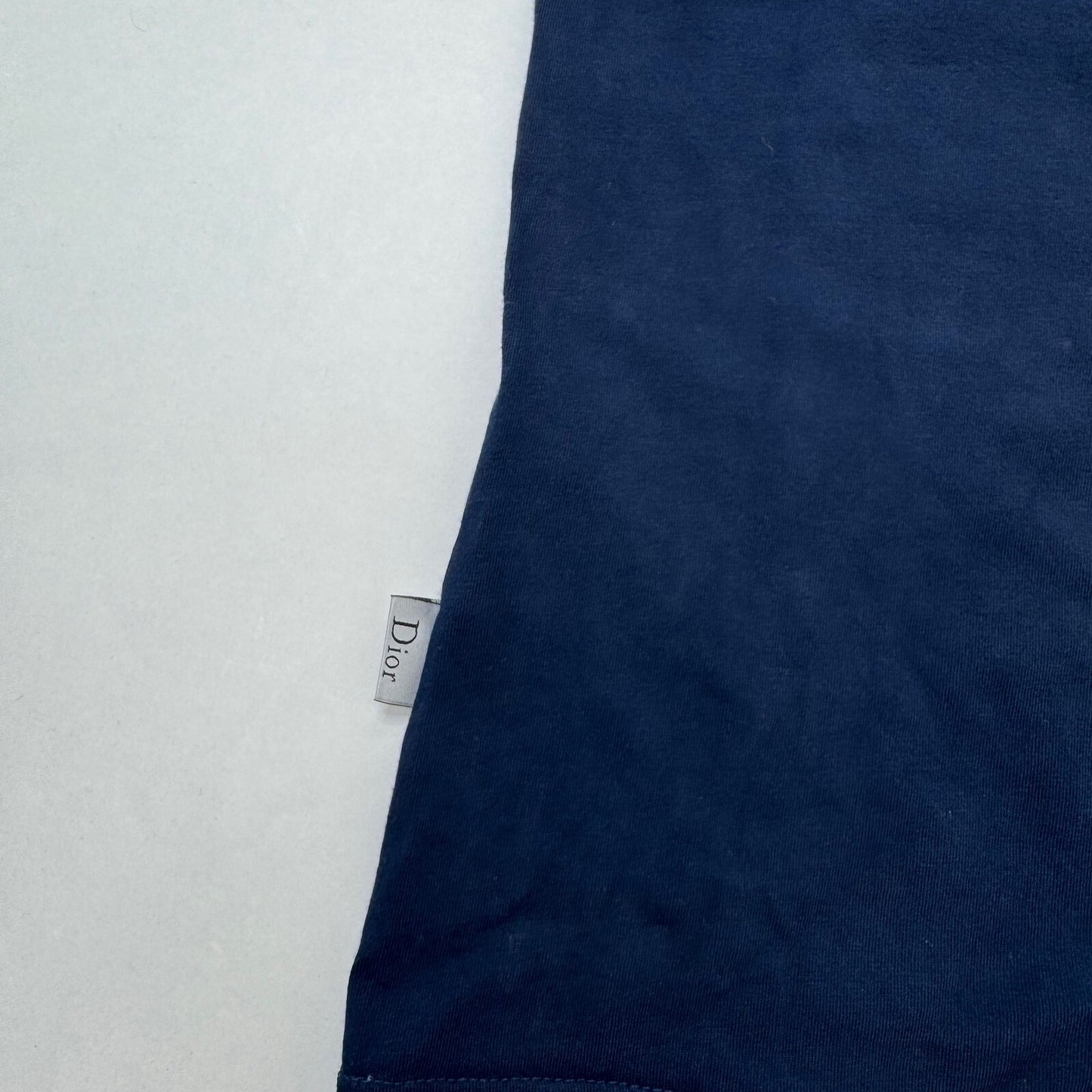 Christian Dior men's t shirt graphic print top navy colourblock