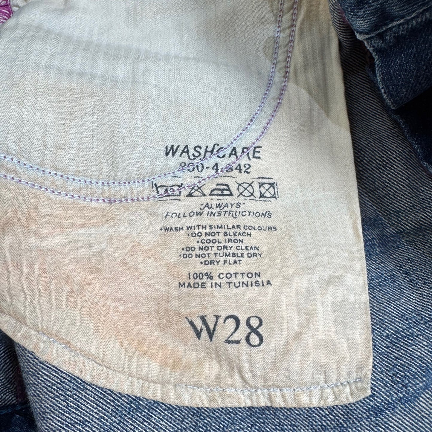 Y2K vintage mini skirt low rise faded dark/ medium denim wash fraying hem