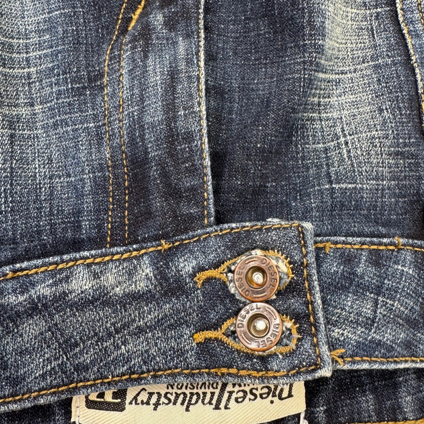 Y2K vintage bootcut denim jeans dark faded blue wash low rise