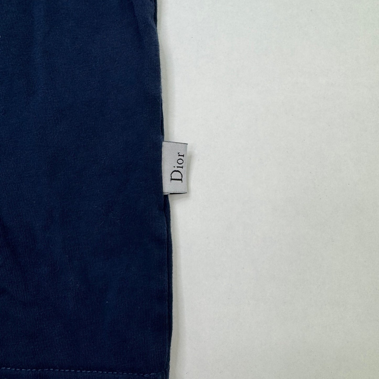 Christian Dior men's t shirt graphic print top navy colourblock