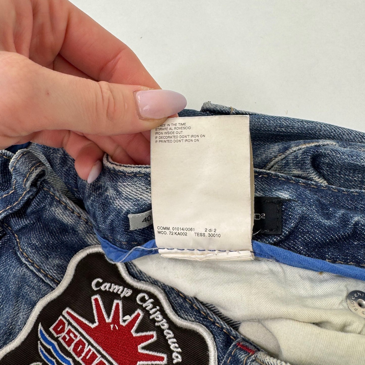 Y2K vintage DSQUARED2 capri jeans denim cropped low rise faded distressed