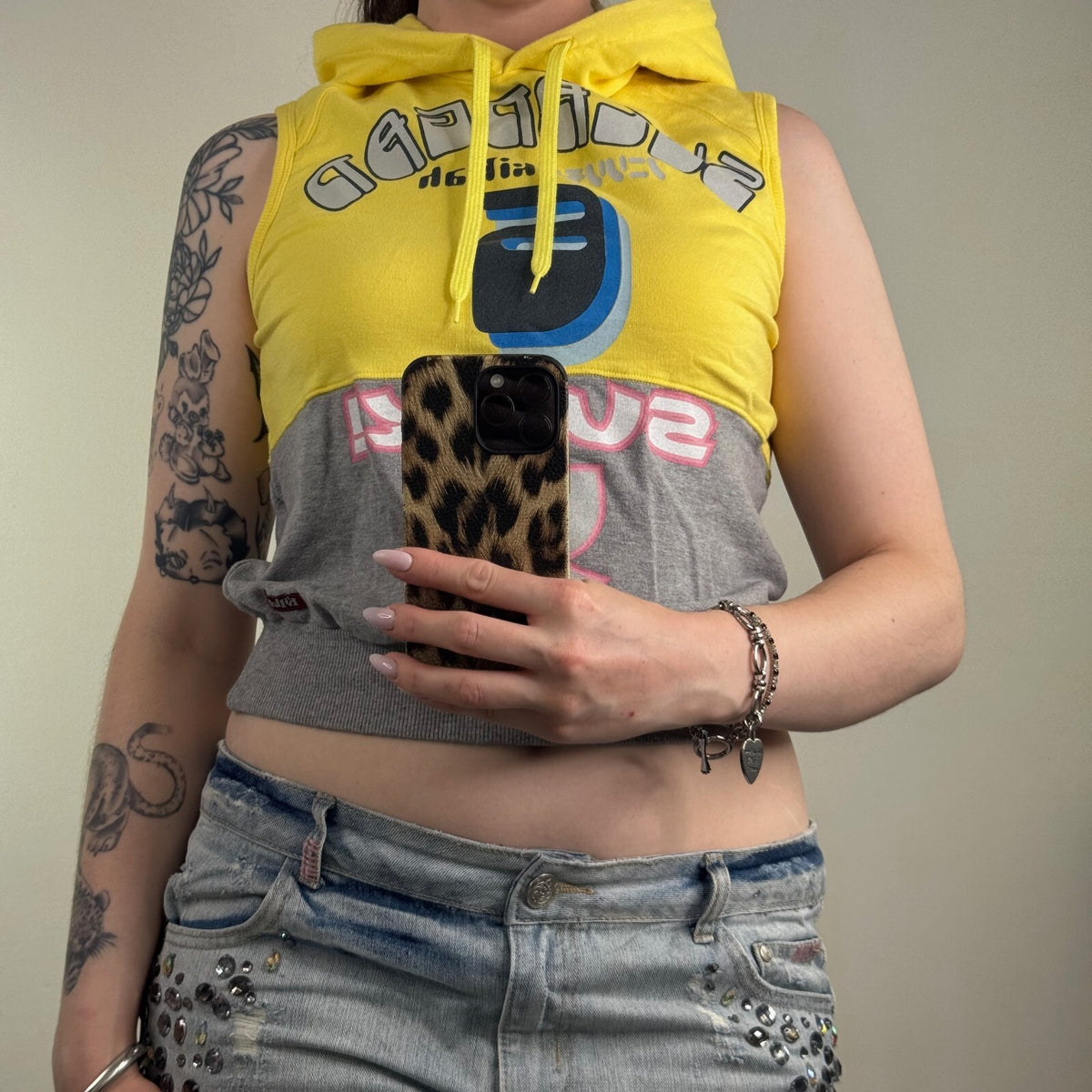 Y2K vintage Killah by Miss Sixty hoodie top sleeveless tank graphic crop sporty