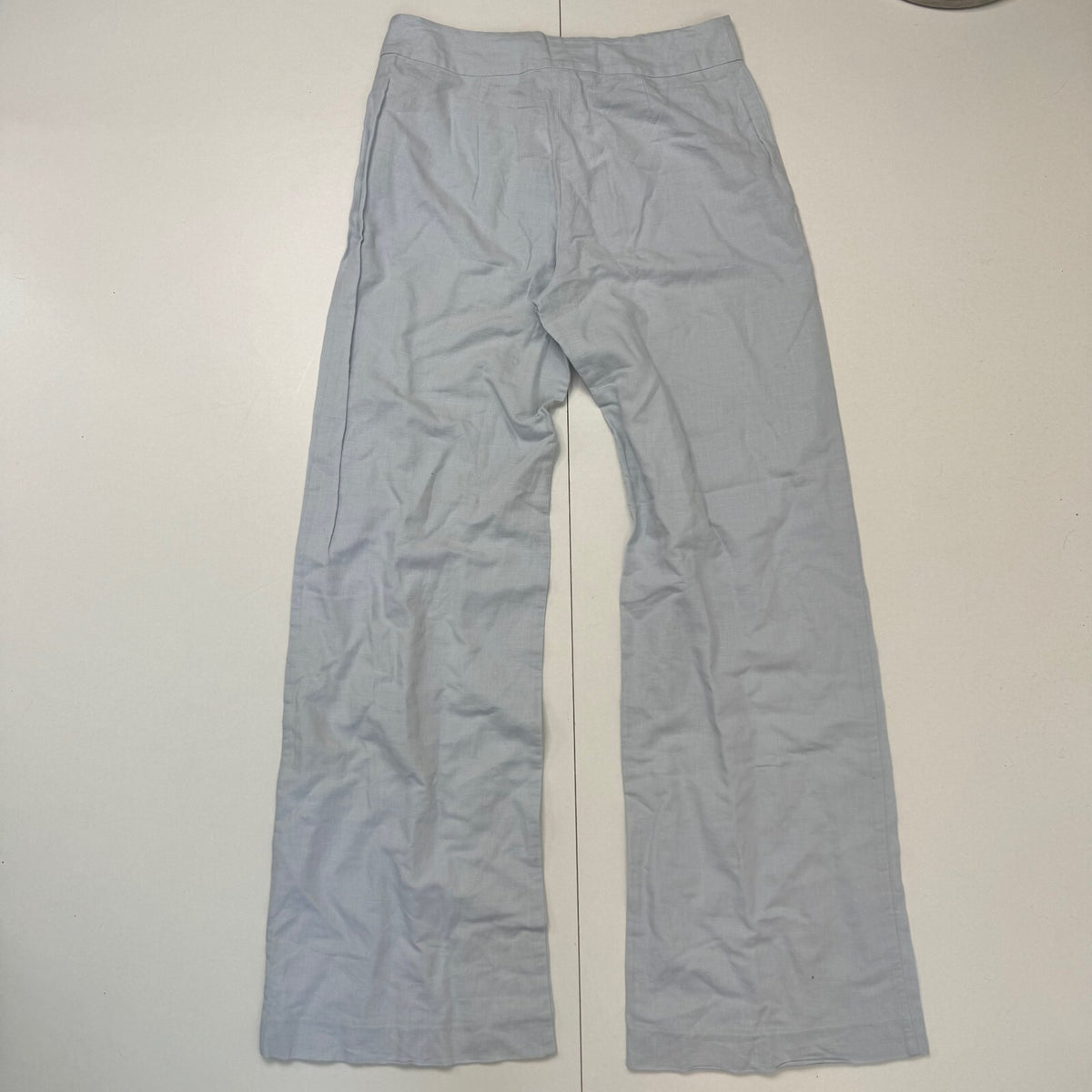 Y2K vintage tailored bootcut trousers dress pants formal office baby blue linen