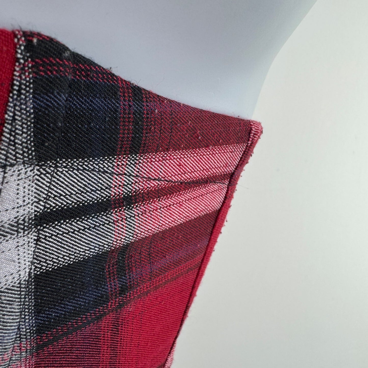 Urban Outfitters tartan corset top lace up back hook and eye