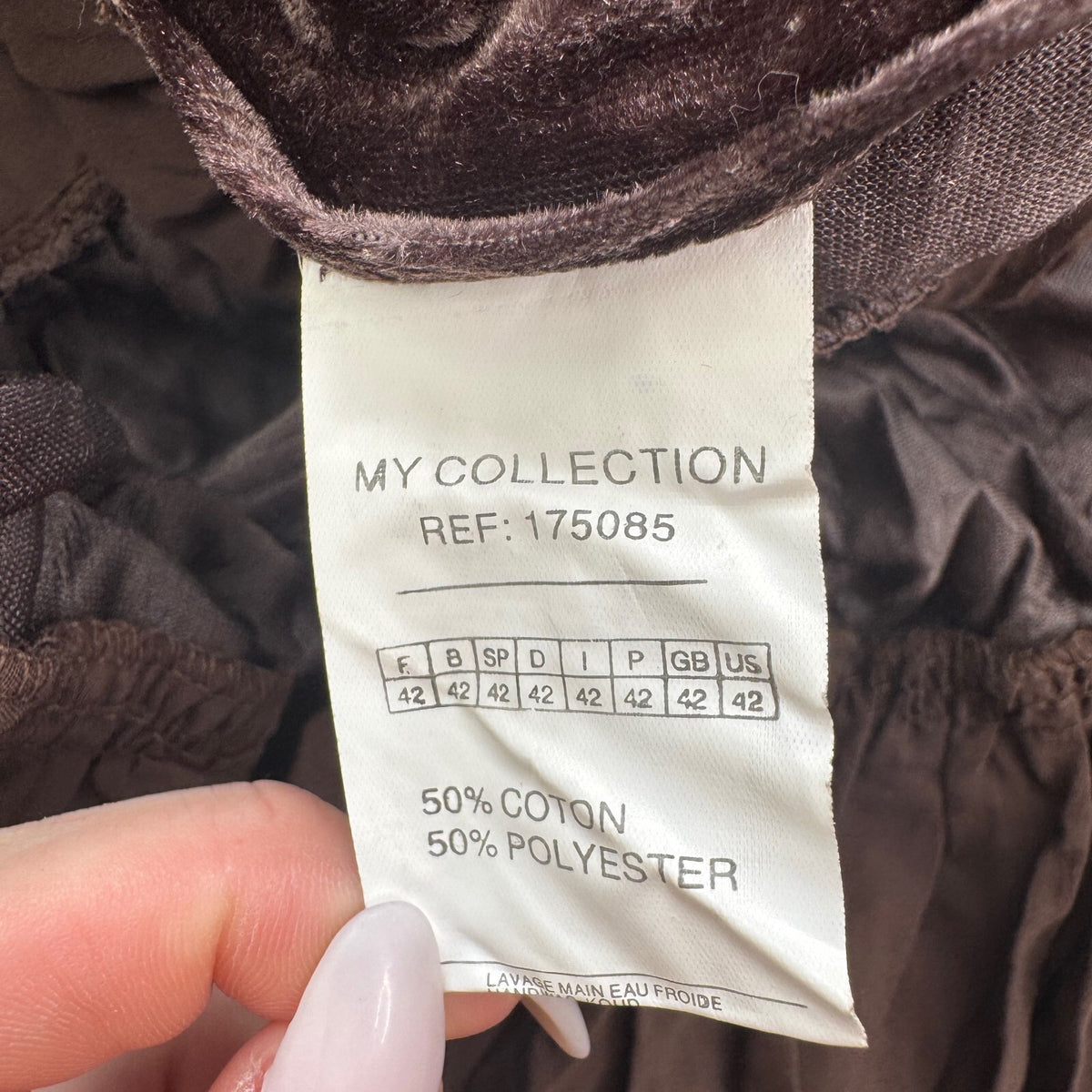 Y2K vintage maxi skirt boho a line tiered sequin velvet coquette fairy brown
