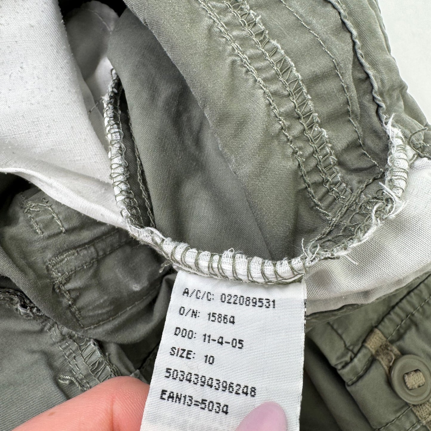 Y2K vintage Jane Norman cargo trousers low rise utility baggy khaki pockets