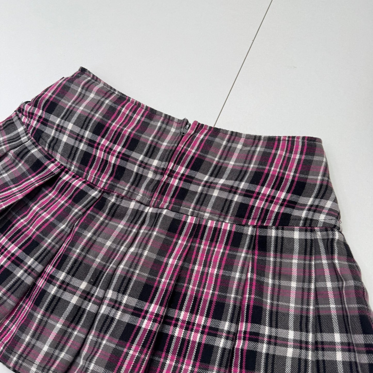 Y2K vintage Abbey Dawn by Avril Lavigne mini skirt tartan check pleated studded