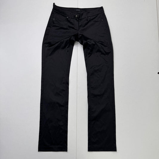 Y2K vintage ultra low rise tailored trousers straight leg formal shiny stretchy
