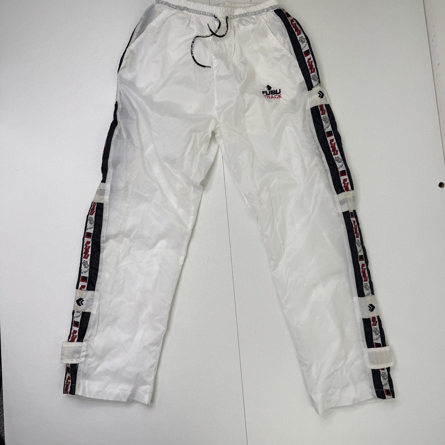 Y2K vintage FUBU joggers shell tracksuit bottoms drawstring