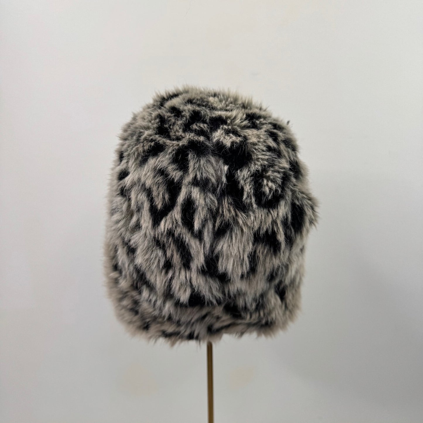 Y2K vintage trapper hat leopard print faux fur