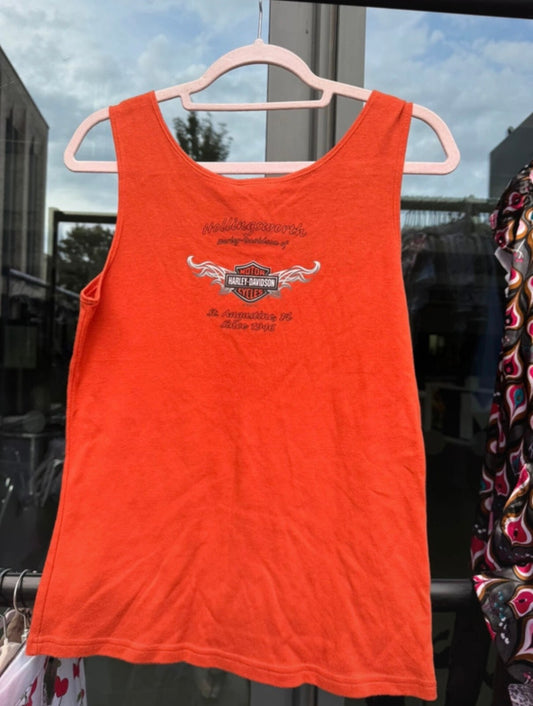 Y2K vintage Harley Davidson tank top tribal graphic print 2005