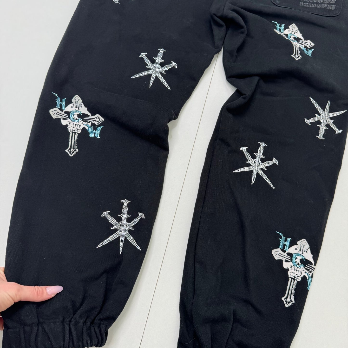 Heaven Can Wait x Unknown London rhinestone joggers