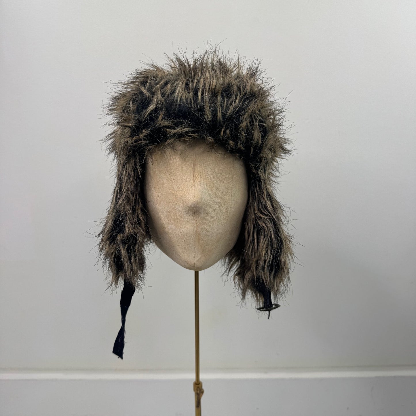 Y2K vintage faux fur trapper hat wool blend lined unisex