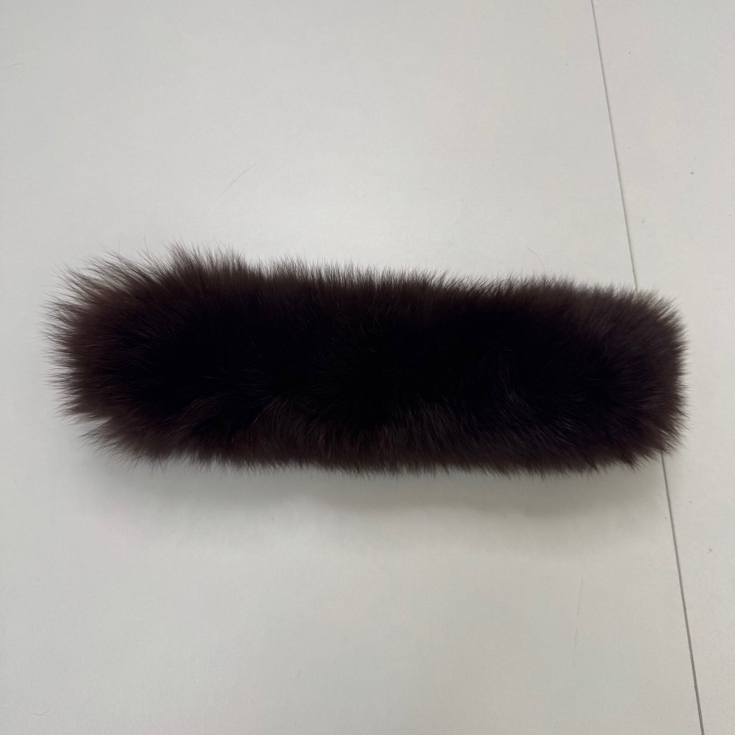 Y2K vintage genuine fur headband brown fluffy winter