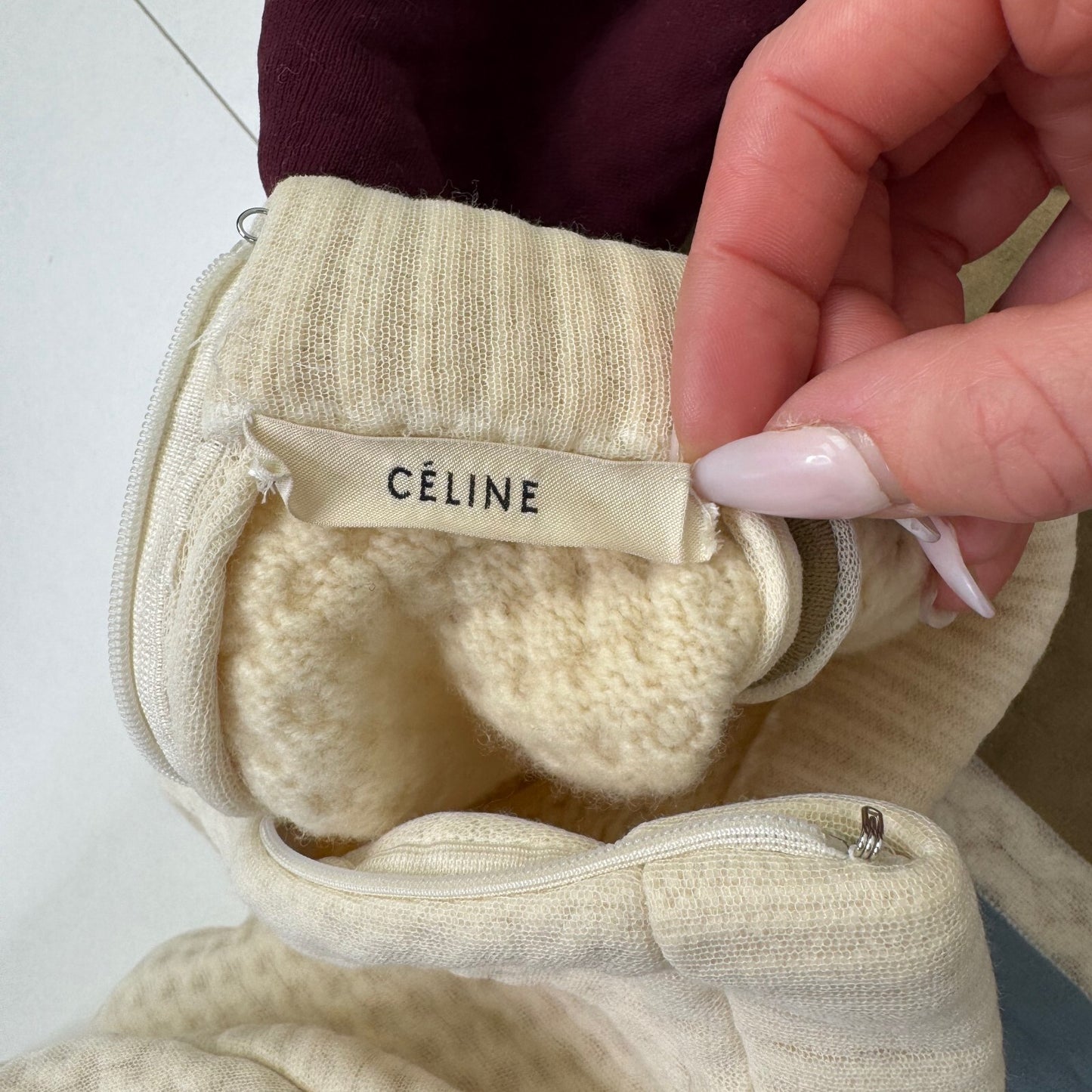Céline Phoebe Philo 2013 Patchwork Cable Knit Jumper Archive