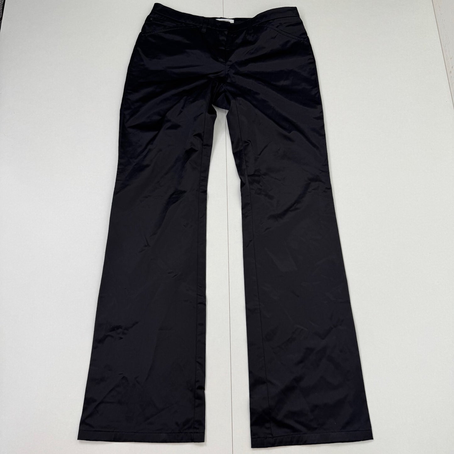 Y2K vintage Moschino Jeans bootcut trousers formal low rise satin hearts