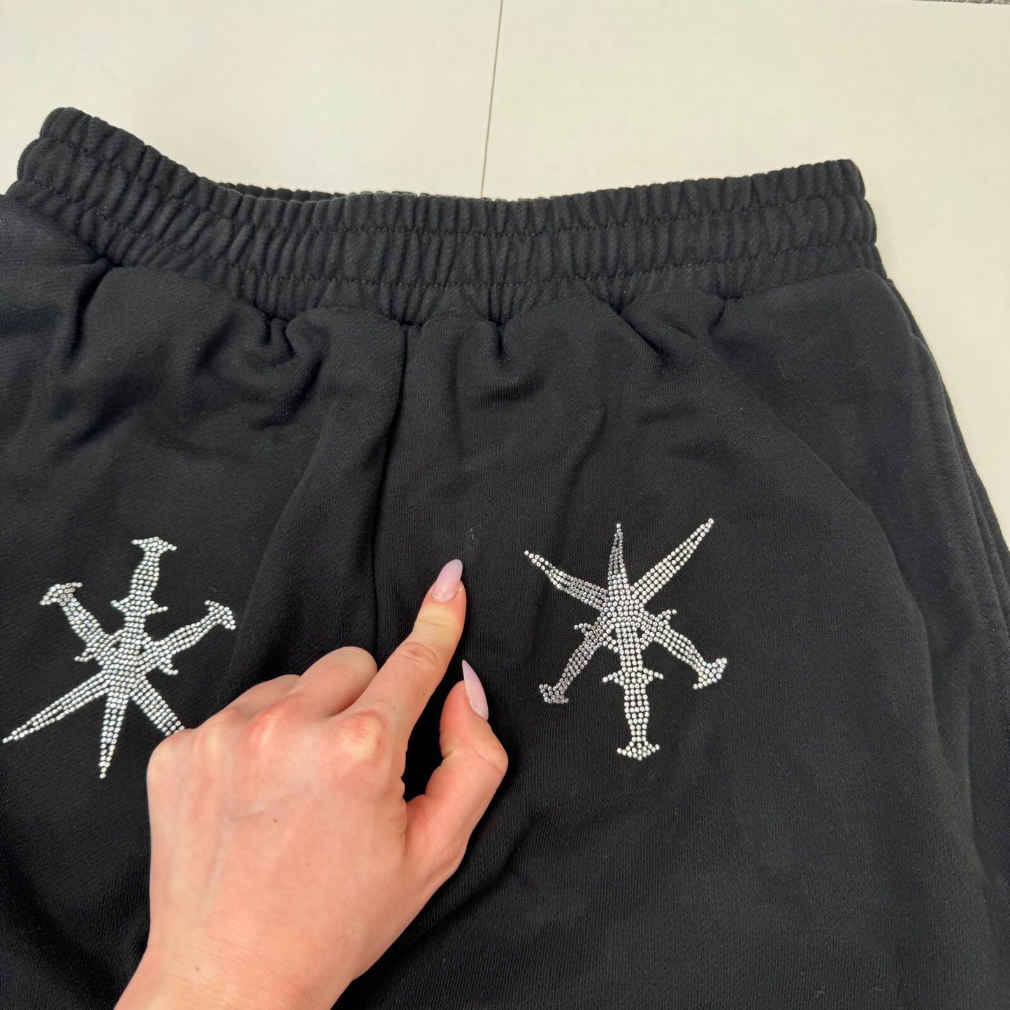 Heaven Can Wait x Unknown London rhinestone joggers