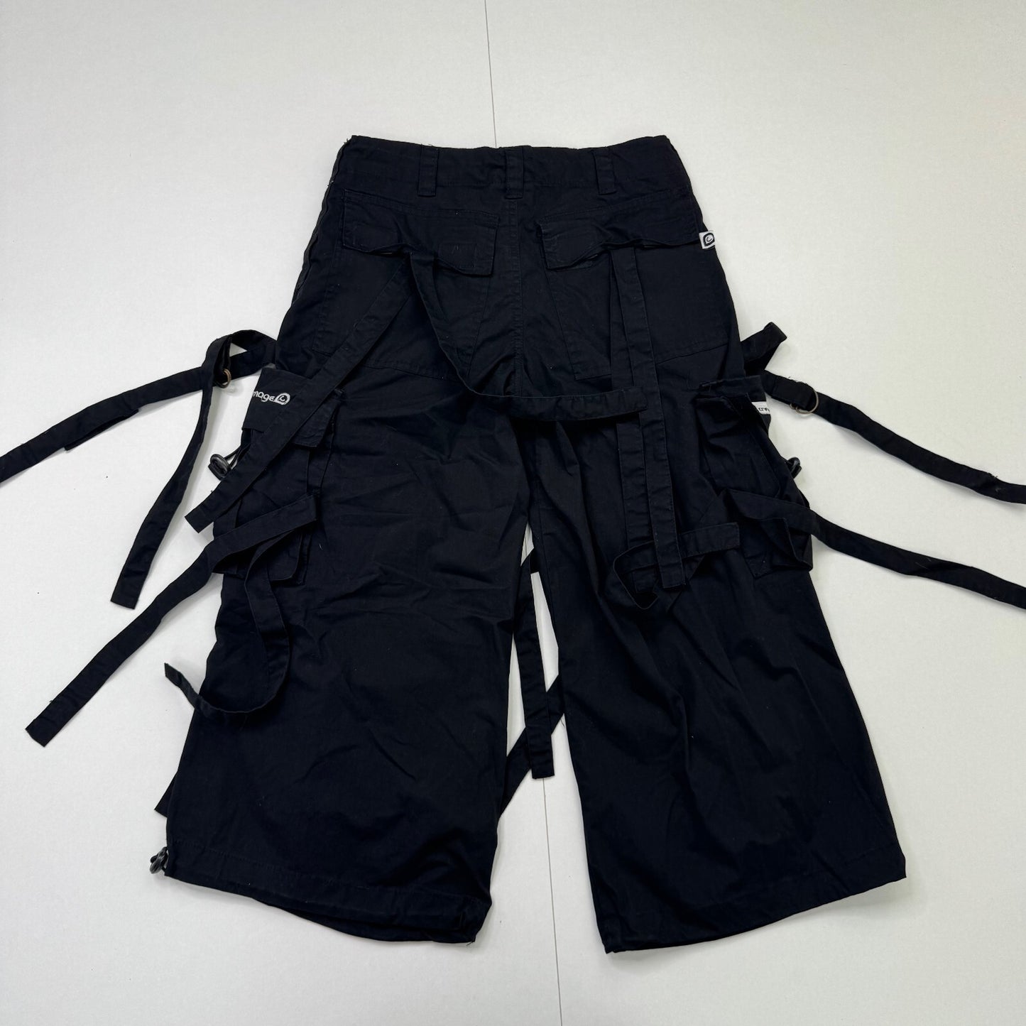 Y2K vintage Criminal Damage baggy shorts cropped cargo utility 3/4 length